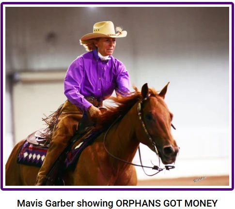 Mavis Garber showing Orphans Got Money.